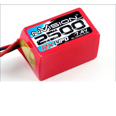 NVISION RX 2500 7,4V HUMP LIPO W/UNI PLUG